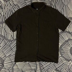 GAP Black and Red Casual Button Down Shirt